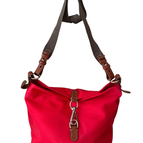 Dooney & Bourke Handbags - Dooney‎ & Bourke Windham Annie Sac Red Shoulder Hobo Crossbody Bag Casual